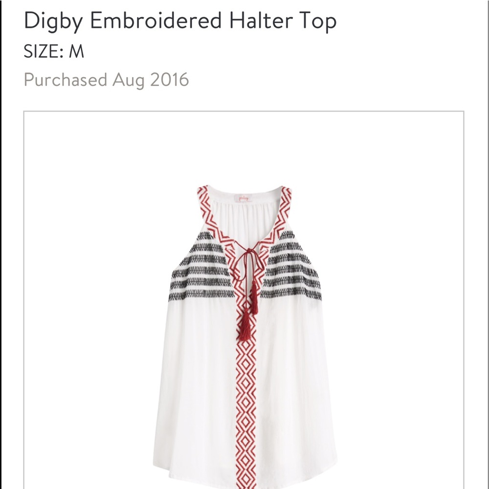 Top embroidered